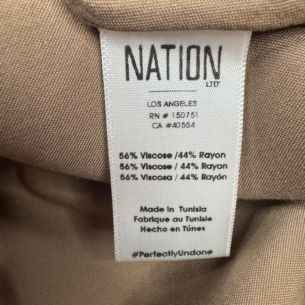 Nation LTD Maxi Skirt Women Size S Bronze Satin Viscose Rayon Slip Skirt Neutral